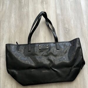 Kate Spade Jelly Black Perforated Tote Bag